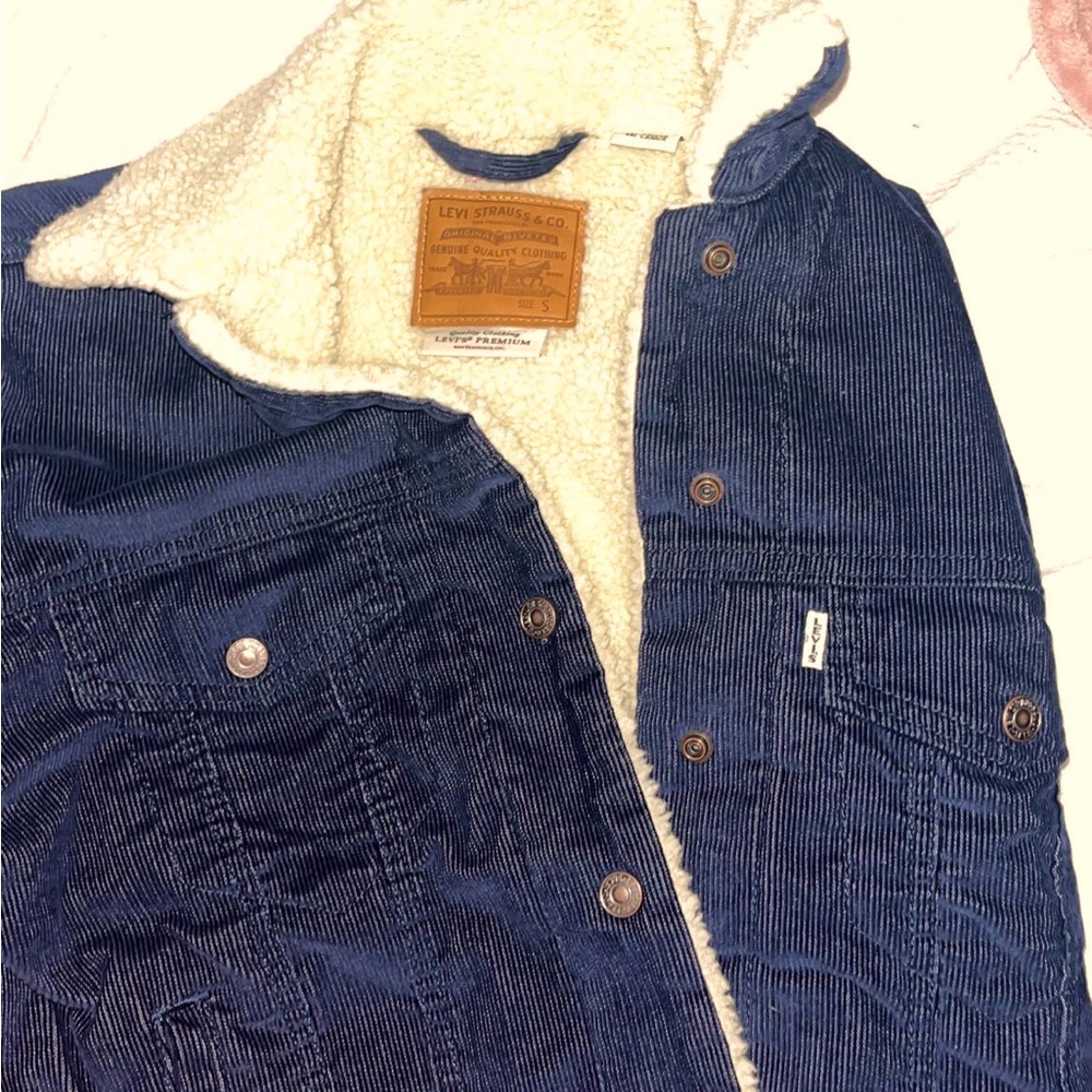 vintage levi’s corduroy sherpa lined trucker jacket